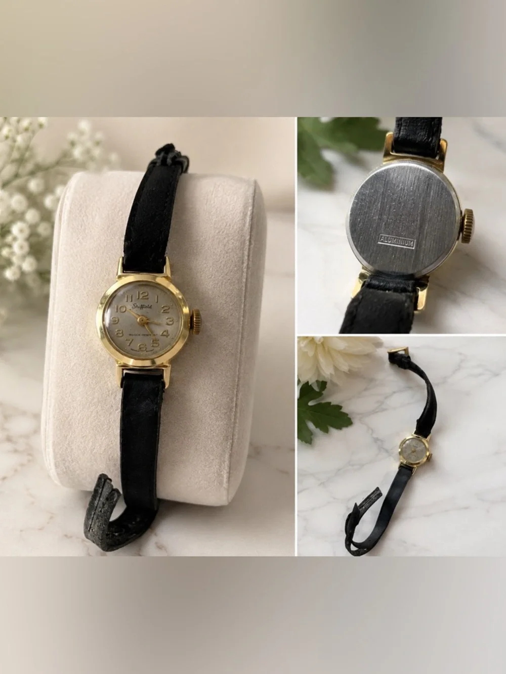 Vintage Sheffield Swiss Made Ladies Mechanical Watch Gold Tone- Parts Repair